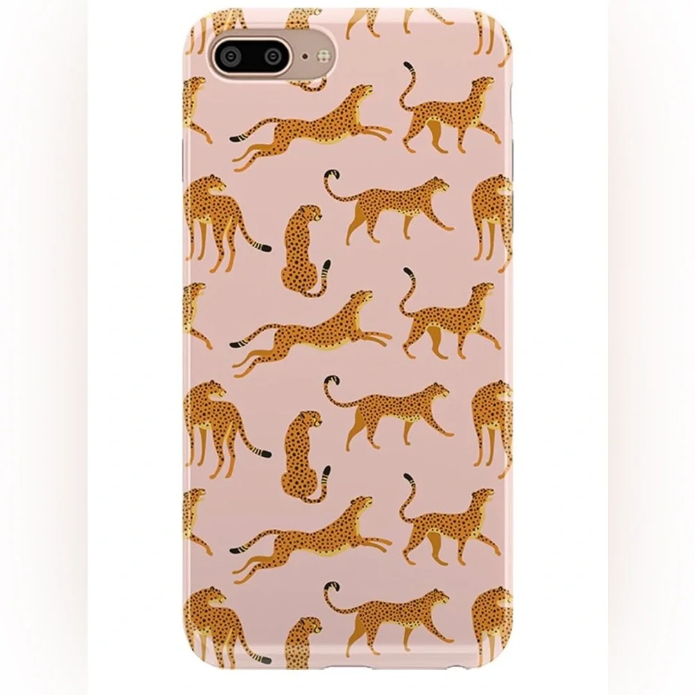 Casely iPhone 6/6s/7/8 Plus Case | On The Prowl | Pink Leopard Print Case